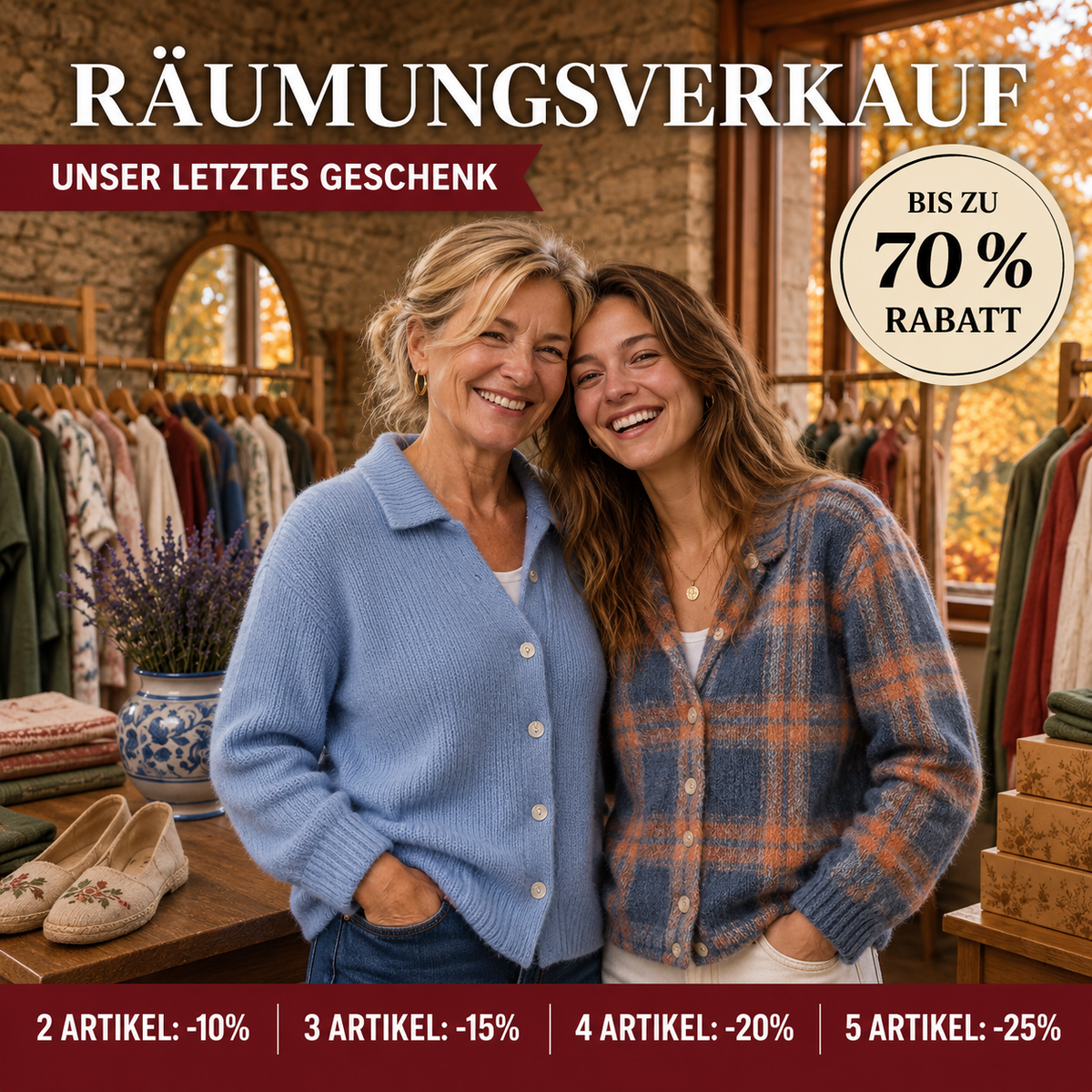 Karierte Strickjacken