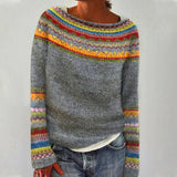 Maria Damen Pullover – Eleganter Retro-Strickpullover für den Herbst mit langen Ärmeln und hohem Tragekomfort