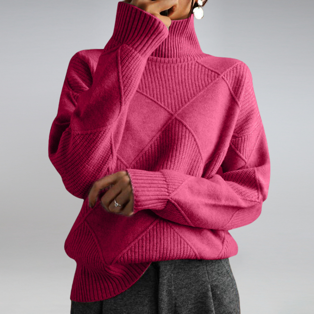 Haley Damen Pullover – Eleganter, weicher und warmer Rollkragenpullover für Herbst und Winter