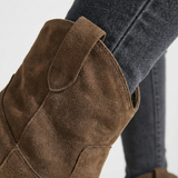 Elegantsete naiste cowboy ankle saapad blokknõelaga