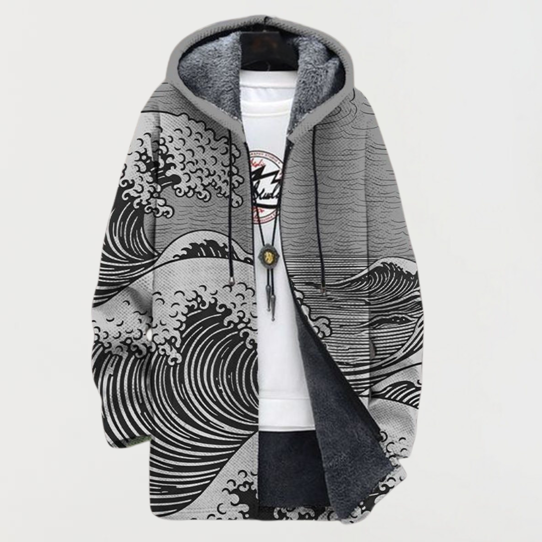 Mathilda – lainelise mustriga mantel