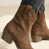 Elegantsete naiste cowboy ankle saapad blokknõelaga