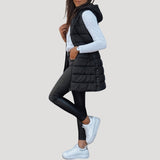 Martina | Winter Steppweste für Damen mit Kapuze