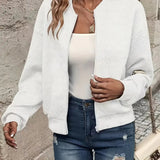 Jessica | Damen Strickjacke mit Reißverschluss und Struktur