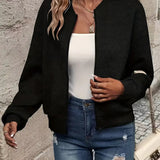 Jessica | Damen Strickjacke mit Reißverschluss und Struktur