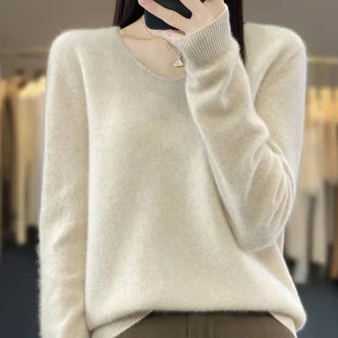 Lily Damenpullover – Elegantes Strickoberteil aus weichem, bequemem Material mit langen Ärmeln