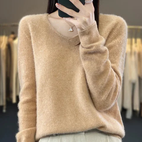 Lily Damenpullover – Elegantes Strickoberteil aus weichem, bequemem Material mit langen Ärmeln