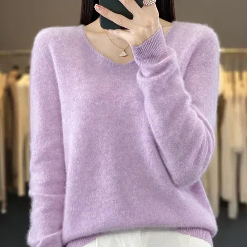 Lily Damenpullover – Elegantes Strickoberteil aus weichem, bequemem Material mit langen Ärmeln