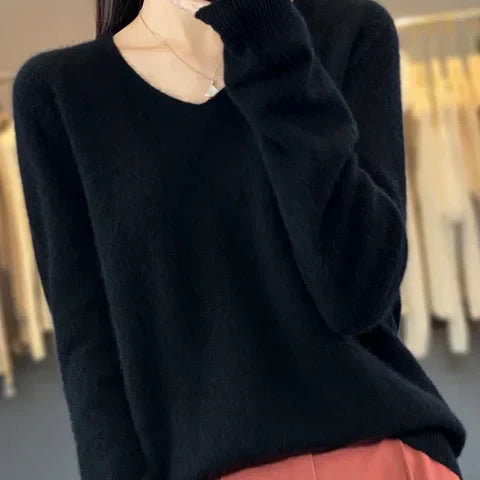 Lily Damenpullover – Elegantes Strickoberteil aus weichem, bequemem Material mit langen Ärmeln