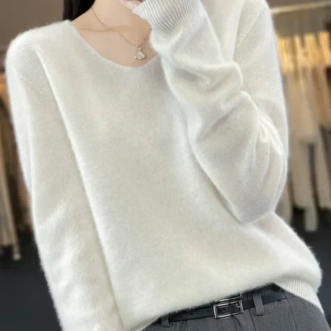 Lily Damenpullover – Elegantes Strickoberteil aus weichem, bequemem Material mit langen Ärmeln