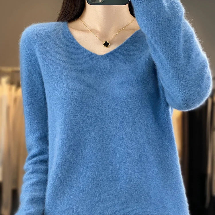 Lily Damenpullover – Elegantes Strickoberteil aus weichem, bequemem Material mit langen Ärmeln