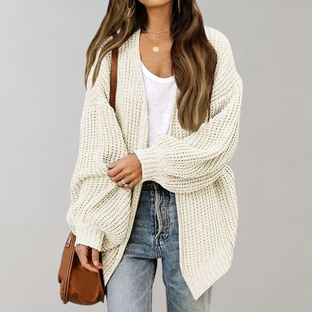Elsa | Damen Freizeit-Strickjacke mit offener Vorderseite