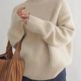 Eleganter Oversize Rollkragenpullover für Damen aus Kaschmir – Weich, Warm & Stilvoll
