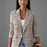 Damen Blazer mit Revers und strukturierten Oberfläche