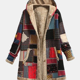 Jade – vintage-stiilis patchwork-fliisjakk