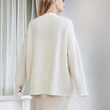 Johanna | Damen Oversized Strickjacke mit Knöpfen