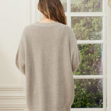 Johanna | Damen Oversized Strickjacke mit Knöpfen