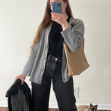 Johanna | Damen Oversized Strickjacke mit Knöpfen