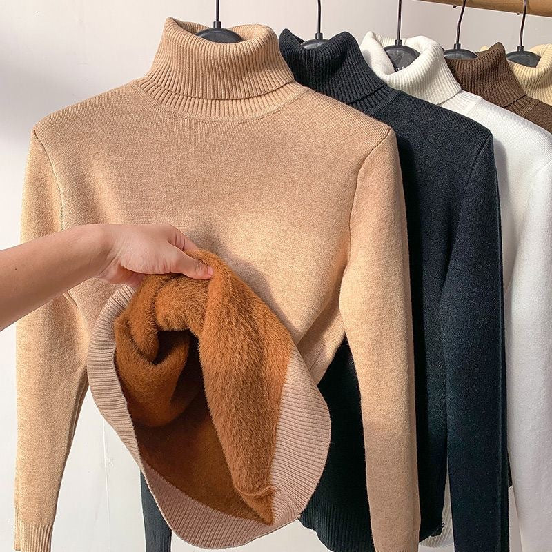 Milani Damen Rollkragenpullover – Bequemer, doppelt gefütterter Sweatshirt im lässigen Winterstil