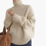 Lucy Rollkragenpullover für Damen – Weicher Rippstrick mit langen Ärmeln und hohem Kragen