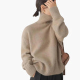 Lucy Rollkragenpullover für Damen – Weicher Rippstrick mit langen Ärmeln und hohem Kragen