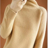 Luan Damen Rollkragenpullover – Weiches Strickmaterial mit Rippdetails und modernem Relaxed Fit