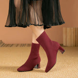 Elegantne Terav Nokk Kootud Ankle Boots