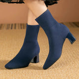 Elegantne Terav Nokk Kootud Ankle Boots
