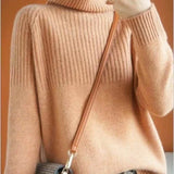Luan Damen Rollkragenpullover – Weiches Strickmaterial mit Rippdetails und modernem Relaxed Fit