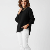 Trish Damen Oversize Pullover mit Stehkragen – Weiches Strick für ultimativen Winterkomfort
