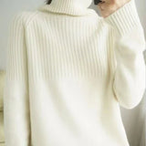 Luan Damen Rollkragenpullover – Weiches Strickmaterial mit Rippdetails und modernem Relaxed Fit