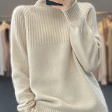Luan Damen Rollkragenpullover – Weiches Strickmaterial mit Rippdetails und modernem Relaxed Fit