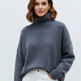 Clara Oversize-Pullover für Damen – Vintage-inspirierter, warmer Strick aus Merinowollmix