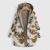 Beige mit Blaumenmuster