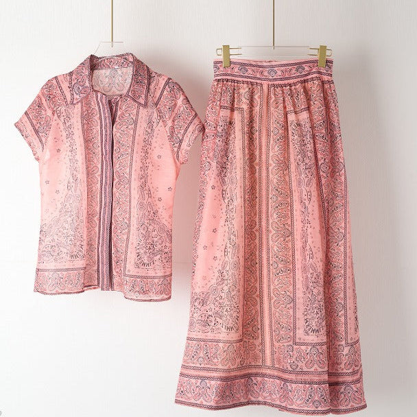 Magdalena | Bedrucktes zweiteiliges Boho-Set