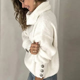 Emma Damen Rollkragenpullover – Stilvoller Pullover mit Knopfdetails und Bequemer Passform