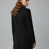 Damen Longline Blazer mit Reverskragen und Frontknöpfen