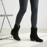Elegantsete naiste cowboy ankle saapad blokknõelaga