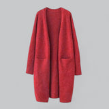Clara | Damen Langer Oversized Kaschmir Strick Cardigan
