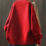Johanna | Damen Oversized Zopfmuster-Cardigan mit Knopfleiste