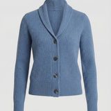 Frieda | Damen Strick-Cardigan mit Revers-Kragen Knopfleiste Langarm