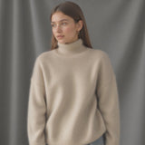 Eleganter Oversize Rollkragenpullover für Damen aus Kaschmir – Weich, Warm & Stilvoll