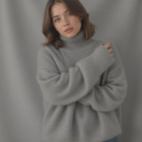 Eleganter Oversize Rollkragenpullover für Damen aus Kaschmir – Weich, Warm & Stilvoll