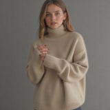 Eleganter Oversize Rollkragenpullover für Damen aus Kaschmir – Weich, Warm & Stilvoll