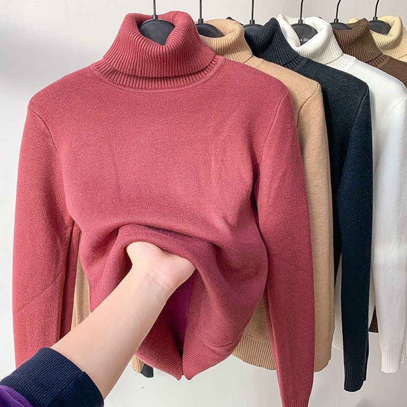 Milani Damen Rollkragenpullover – Bequemer, doppelt gefütterter Sweatshirt im lässigen Winterstil