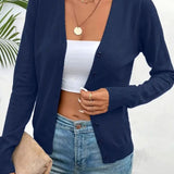 Marlene | Strickjacke Damen V-Ausschnitt Knopfleiste Langarm Cardigan