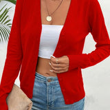 Marlene | Strickjacke Damen V-Ausschnitt Knopfleiste Langarm Cardigan