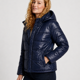 Damen Steppjacke mit Kapuze & Taschen | Fudus