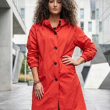 Wasserabweisende Übergroße Kapuzen-Windjacke Regenjacke