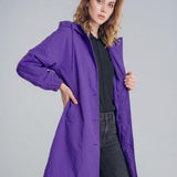 Wasserabweisende Übergroße Kapuzen-Windjacke Regenjacke